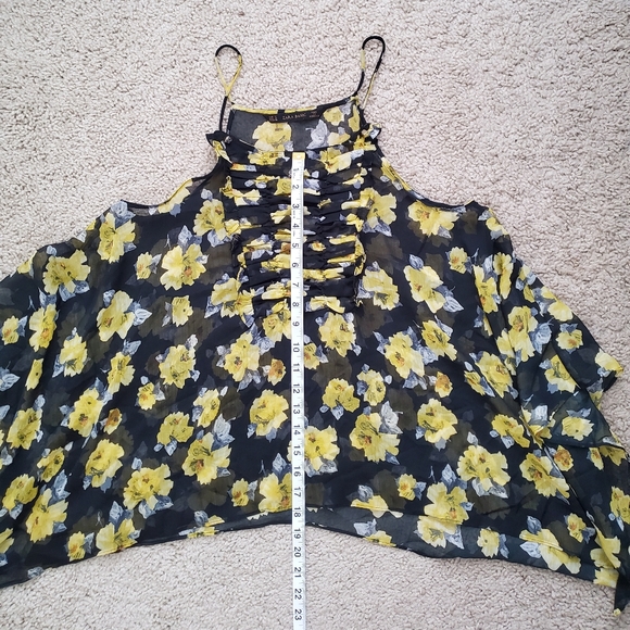 Zara Basic Floral Sheer Tank Top - Picture 3 of 5